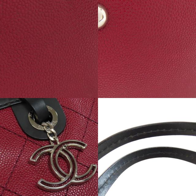 CHANELシャネル☆ムートンハンドバッグ☆ハンドルロゴ☆シャーリングファー☆赤 シャネル CHANEL ココハンドル29 Vステッチ ボルドー ラムスキン