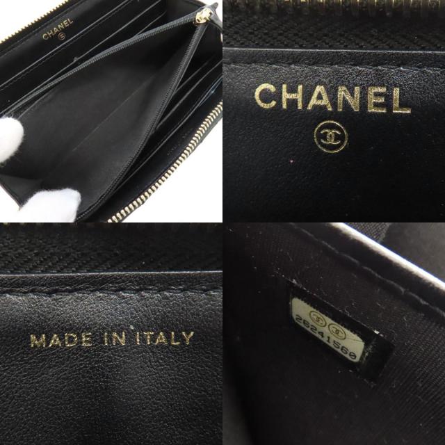 CHANEL シャネル カメリア ゴールド金具 長財布（小銭入れあり