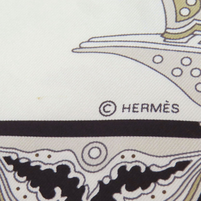 HERMES エルメス カレ90 ビザンチンの空 スカーフ シルク レディース