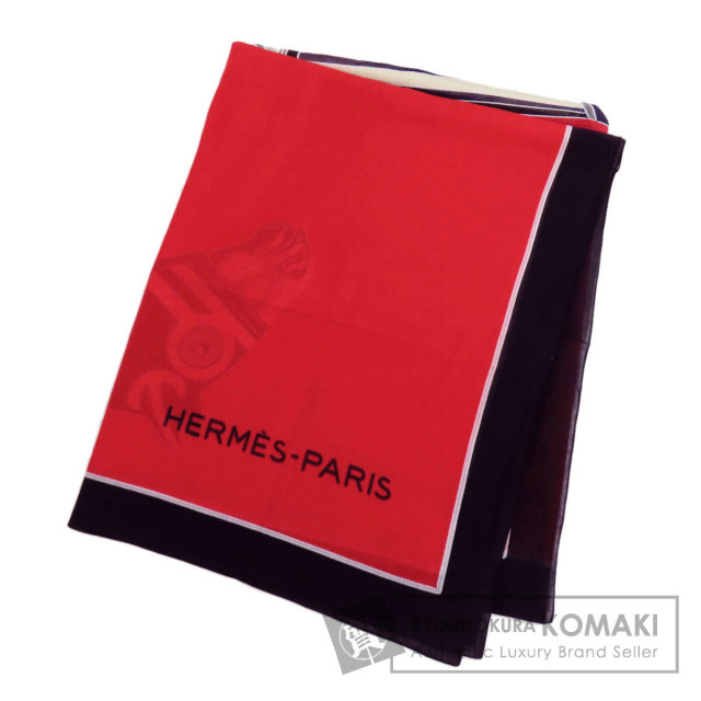 エルメスラッキーチャーム リバーシブル マフラー  63 x 180 HERMES エルメス マフラー ハイランズ ホースモチーフ パッチ