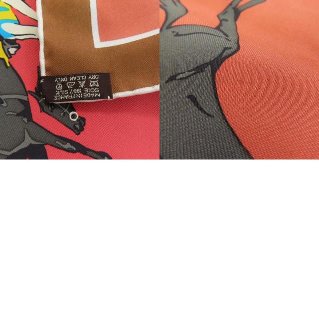 HERMES 競馬テーマ シルクスカーフ HERMES エルメス カレ90 競馬 スカーフ シルク レディース [中古