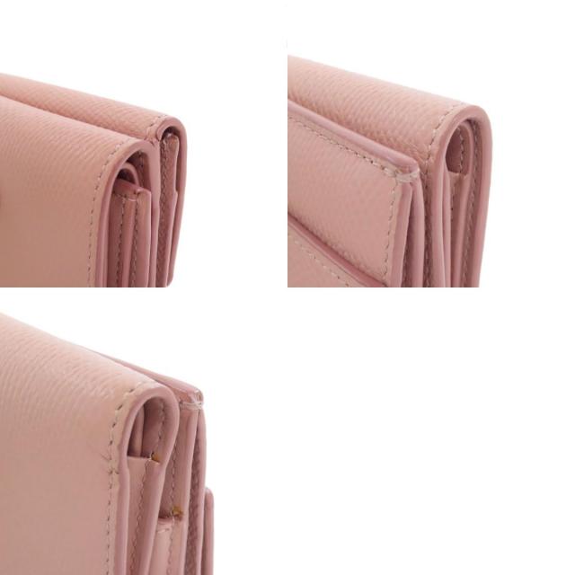 未使用　CELINE セリーヌ　レザー二つ折り財布　ピンク　箱袋付き CELINE セリーヌ 三つ折り財布 二つ折り財布（小銭入れあり） レザー
