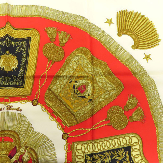 未使用 箱付き エルメス HERMES スカーフカレ90 サーベル飾袋 希少】HERMES エルメス スカーフ サーベル飾り袋 カレ90 希少