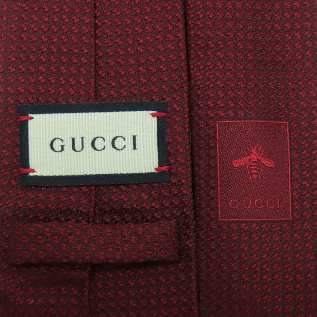 グッチ GUCCI  ビー シェリーライン  ネクタイ シルク メンズ  中古 GUCCI グッチ ビー シェリーライン ネクタイ シルク メンズ [中古