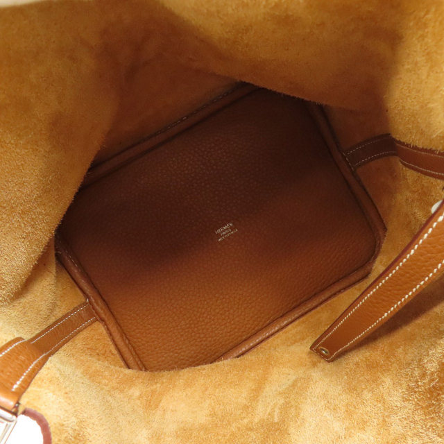 エルメス ハンドバッグ ピコタンロックMM ゴールド シルバー金具