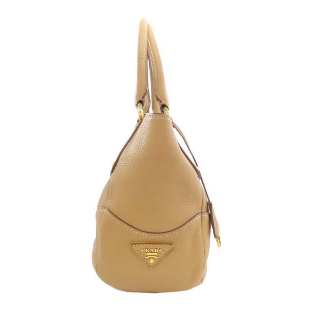 PRADA プラダ ロゴ ハンドバッグ レザー レディース [中古