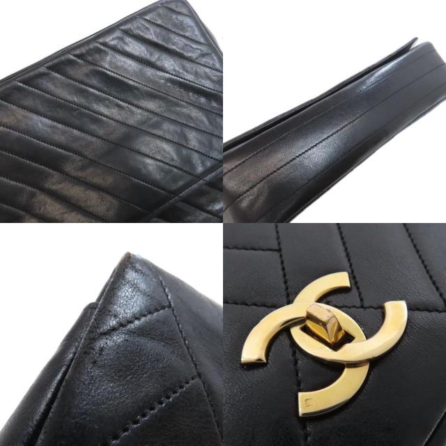CHANEL シャネル チェーンショルダー バイアスステッチ ゴールド