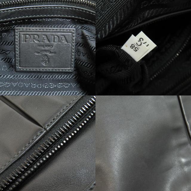 PRADA プラダ ロゴ ショルダーバッグ レザー レディース [中古