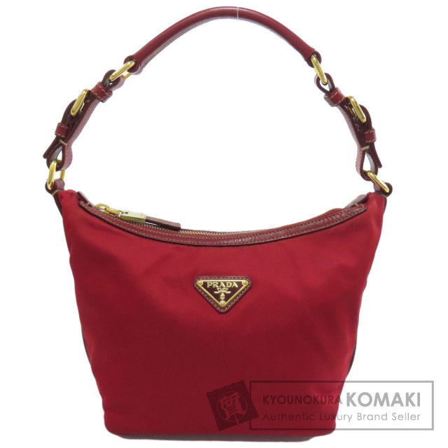 PRADA プラダ BR3121 ロゴ金具 ハンドバッグ ナイロン素材