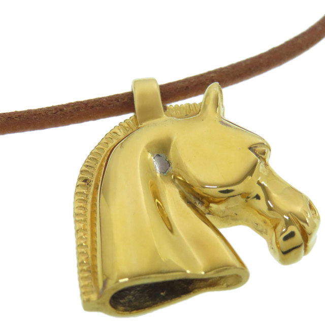 HERMES エルメス ヴィンテージ シュバルホース ネックレス GP