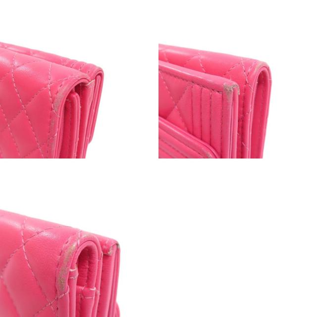 CHANEL シャネル 三つ折り ボーイ シャネル ゴールド金具 二つ折り財布