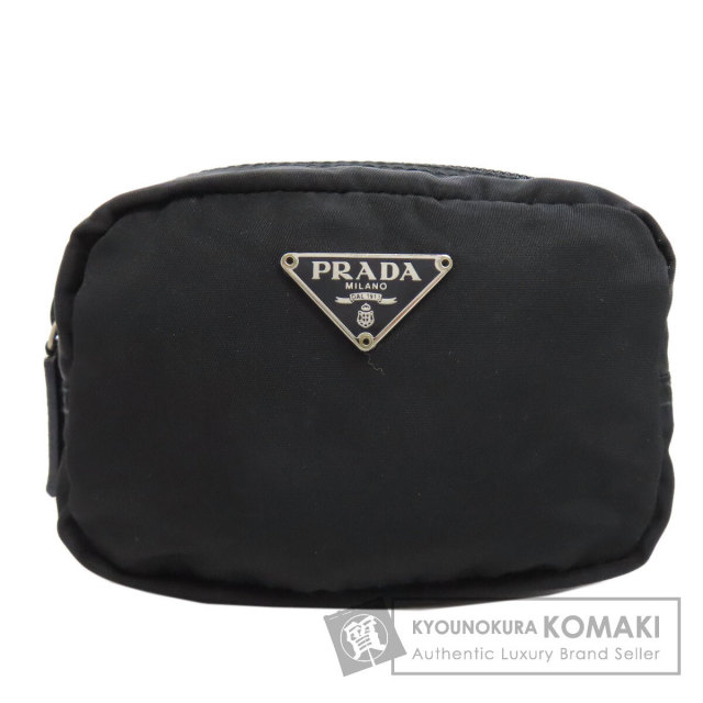 2025年新作入荷 PRADA ナイロン素材 アクセサリーポーチ ロゴ金具 プラダ バッグ