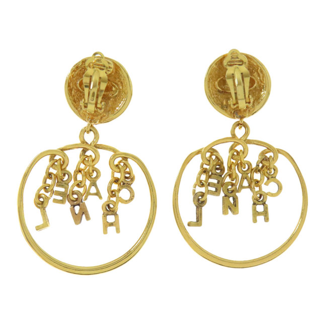 CHANEL フープ ロゴ イヤリング ヴィンテージ シャネル ゴールド CHANEL シャネル ロゴ フープ イヤリング 金属製 レディース [中古