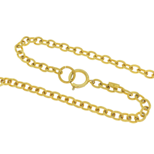 シャネル ネックレス レリーフ マトラッセ フレームラウンド リバーシブル ペンダント