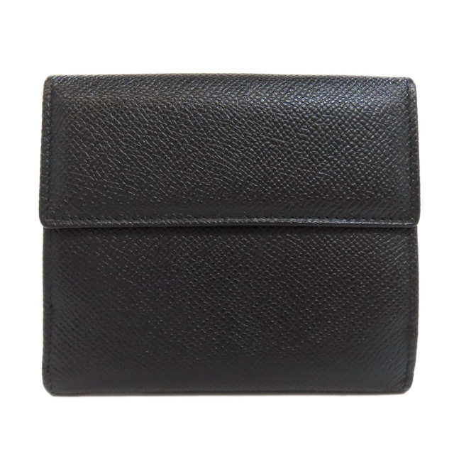 BVLGARI ブルガリ Wホックサイフ 二つ折り財布（小銭入れあり） レザー  