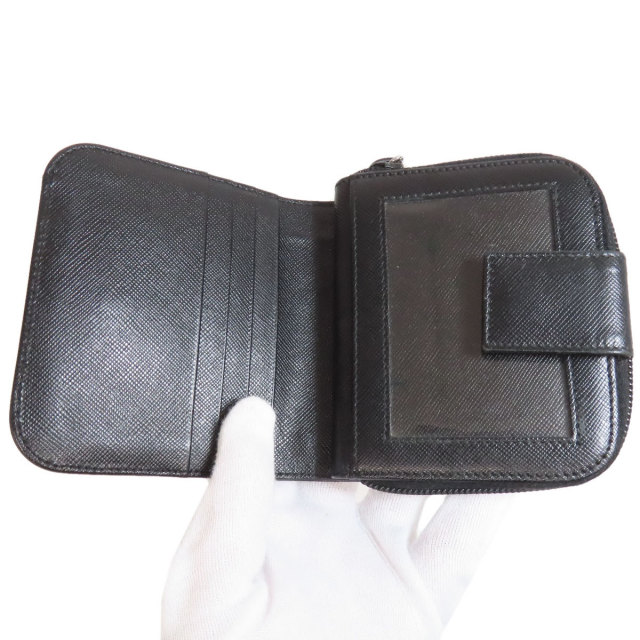 PRADA プラダ ロゴ金具 二つ折り財布（小銭入れあり