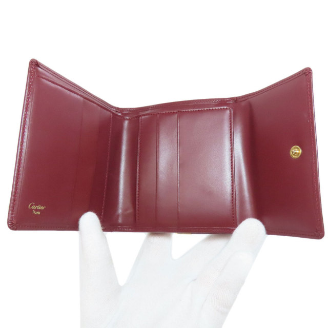 ファッション通販 安い CARTIER 二つ折り財布 Wホックサイフ マストライン カルティエ 小物