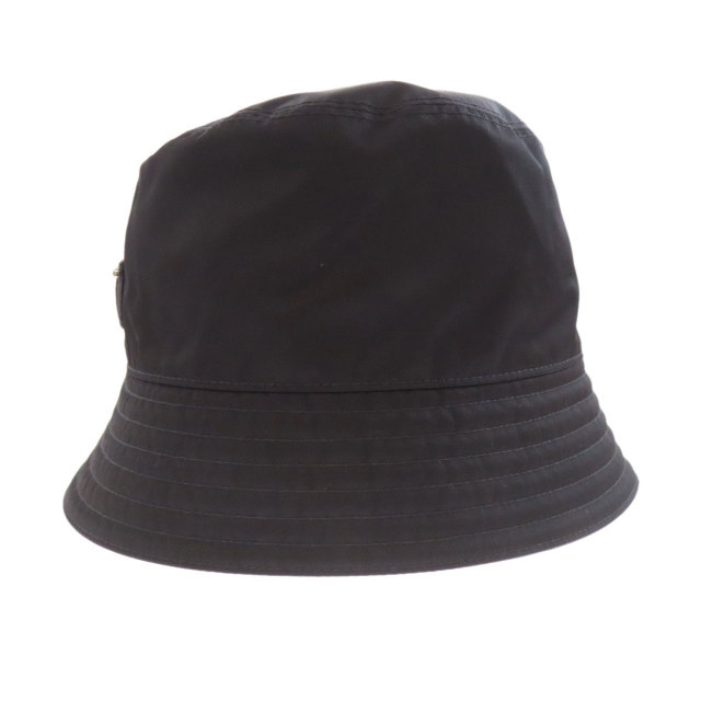 PRADA プラダ ロゴ金具 バゲットハット 帽子 ナイロン素材