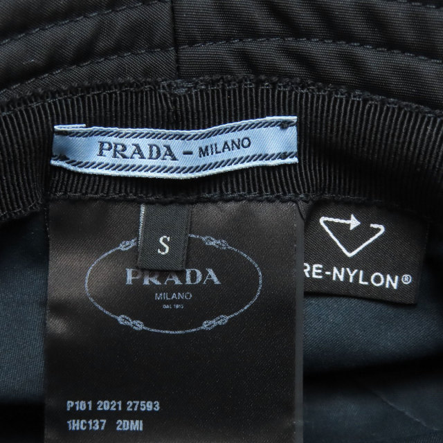PRADA ブラック バケットハット（XL） PRADA ブラック バケットハット XL