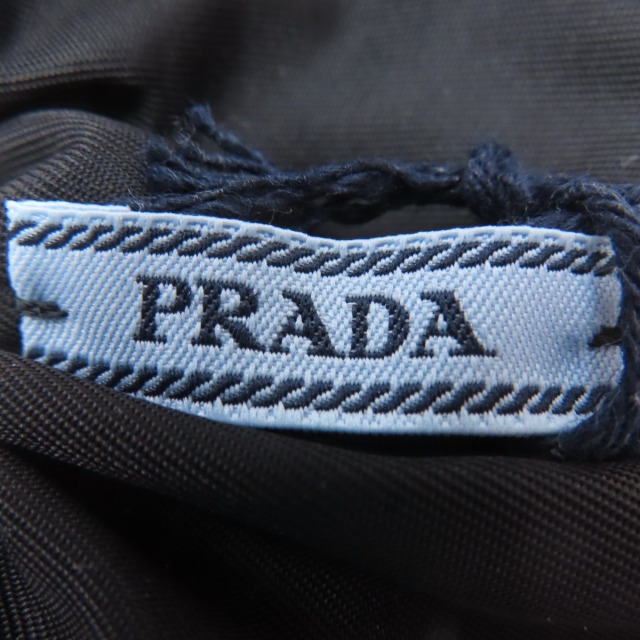 PRADA プラダ シュシュ ロゴ金具 ヘアアクセサリー ナイロン素材