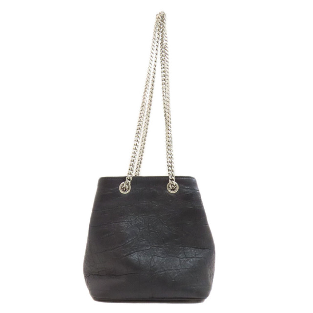 SAINT LAURENT サンローラン 型押し チェーン ショルダーバッグ レザー