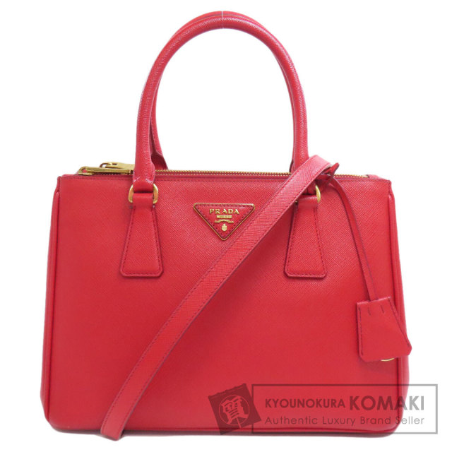 PRADA■プラダ ロゴ レザー ゴールドトリム トートバック プラダ 2way トートバッグ オールレザー ゴールド金具
