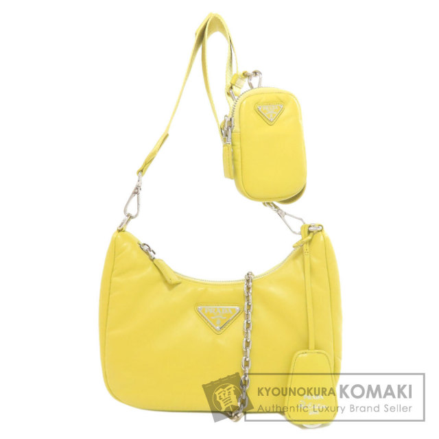 PRADA プラダ 1BE050 タンブール バケット ショルダーバッグ カーフ レディース [中古] PRADA プラダ 1BE050 タンブール バケット ショルダーバッグ カーフ