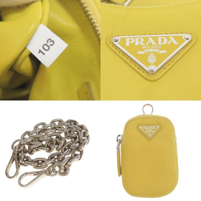 PRADA プラダ ロゴ金具 ショルダーバッグ カーフ レディース [中古