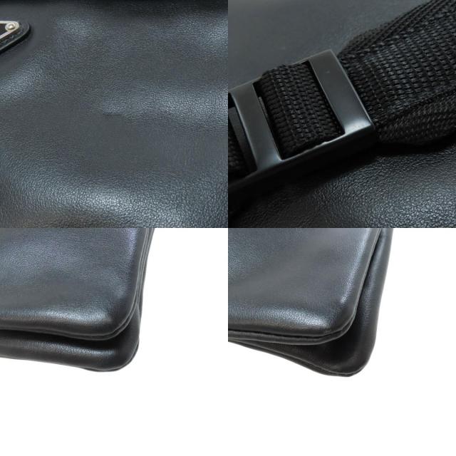試着のみ新品! プラダ ロゴ刻印バックル 最上級カーフ 22.5㎝ PRADA☆セール！ロゴ刻印 2WAYレザーバック 1BA104 (PRADA