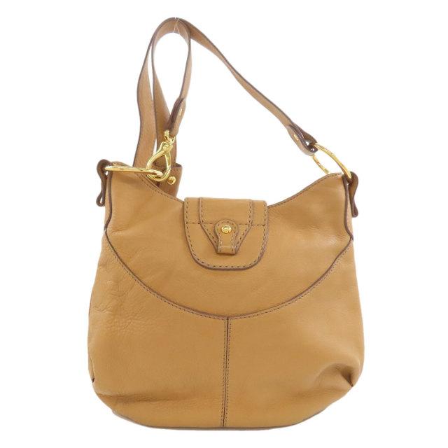 TODS トッズ ロゴ ショルダーバッグ レザー レディース [中古