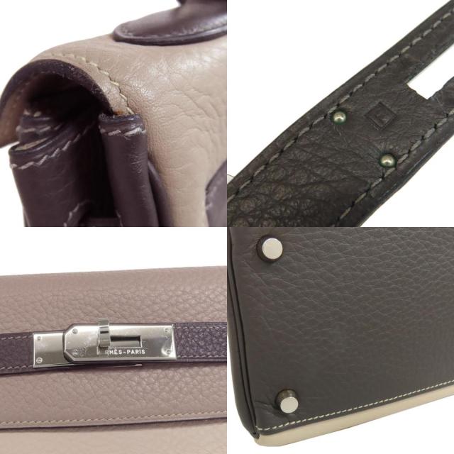 HERMES エルメス ケリー32 内縫い トリコロール シルバー金具