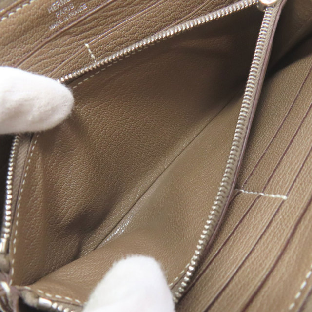 エルメス 長財布（小銭入れあり） アザップ クラシック エトープ シルバー金具