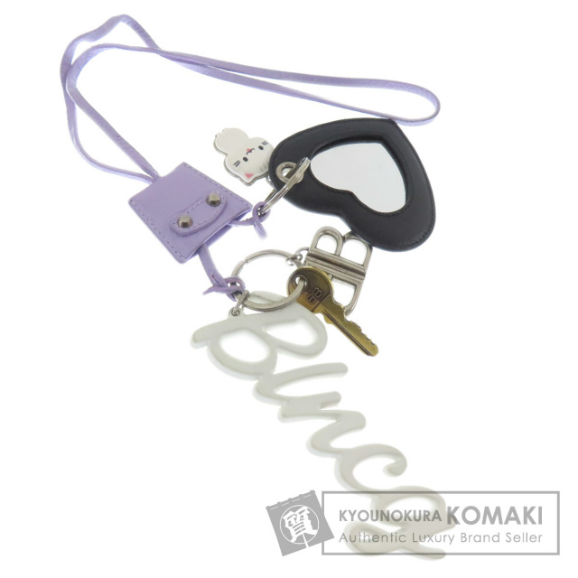BALENCIAGA バレンシアガ ロゴ ミラー付きチャーム キーホルダー