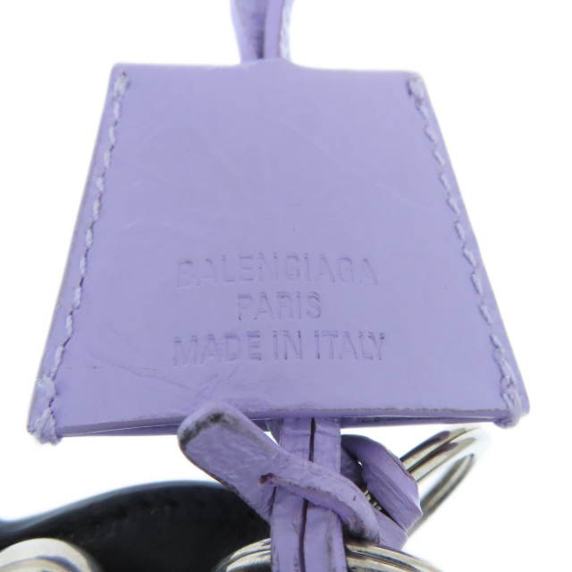 BALENCIAGA バレンシアガ ロゴ ミラー付きチャーム キーホルダー