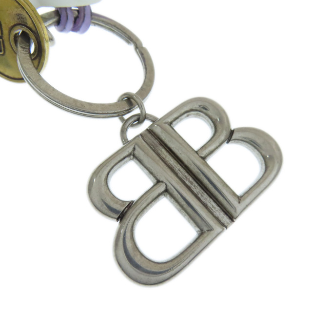 BALENCIAGA バレンシアガ ロゴ ミラー付きチャーム キーホルダー