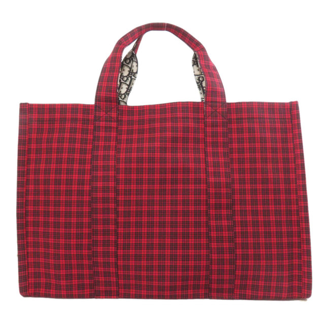 クリスチャンディオール チェック柄ジャケット レッド ブラック L ウール Christian Dior クリスチャンディオール アノラックパーカー