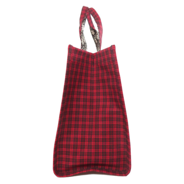 美品 Christian Dior キャンバス トートバッグ トロッター柄 黒 クリスチャンディオール トロッター レザー×キャンバス トート
