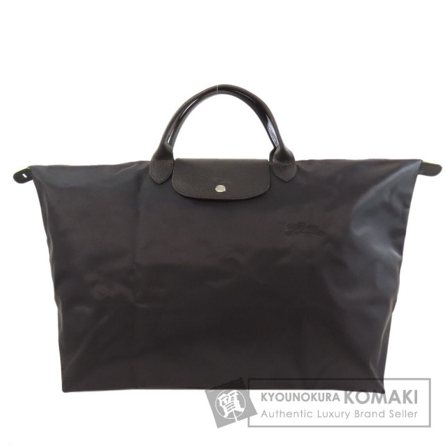 極美品　ロンシャン　ボストンバッグ　旅行バッグ　ナイロン×レザー　ブラック Longchamp ロンシャン ル・プリアージュ ボストンバッグ
