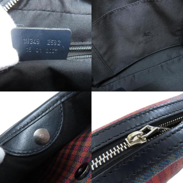 ETRO エトロ チェック柄 ショルダーバッグ PVC レディース [中古