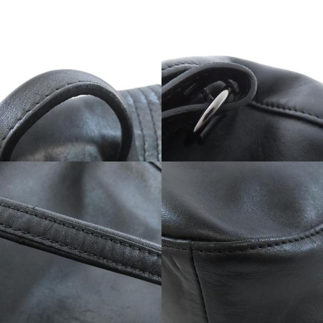 ロンシャン　レザー　リュック　ブラック Longchamp ロンシャン ロゴ リュック・デイパック レザー