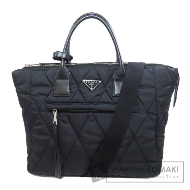 PRADA 未使用 プラダ ロゴジャガード ナイロン リボン 2WAY