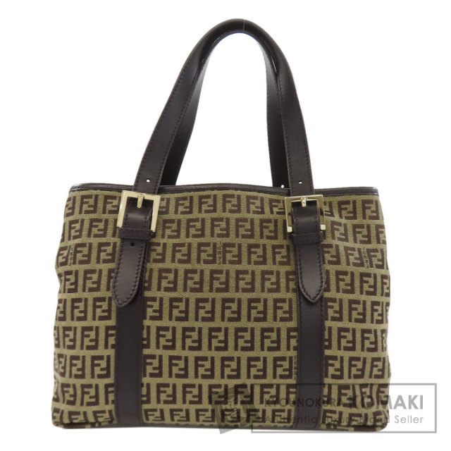 FENDI フェンディ　ズッカ柄　ハンドバッグ　キャンバス　レザー FENDI フェンディ ズッカ柄 ハンドバッグ キャンバス レディース