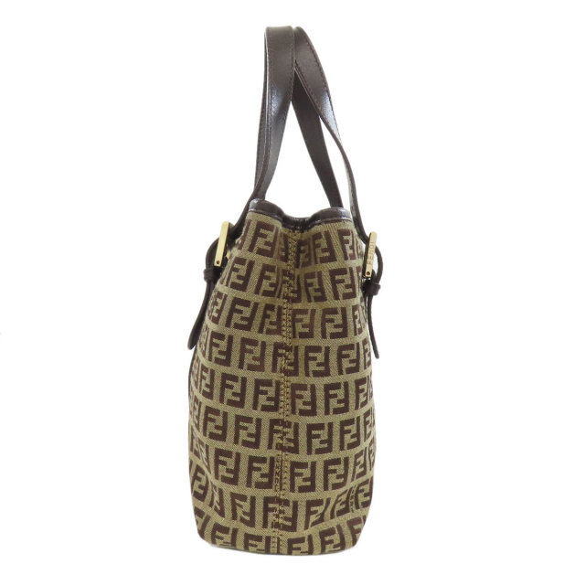 FENDI フェンディ　ズッカ柄　ハンドバッグ　キャンバス　レザー FENDI フェンディ ズッカ柄 ハンドバッグ キャンバス レディース
