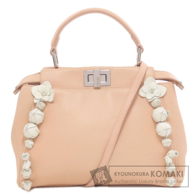 FENDI フェンディ ロゴ 2WAY トートバッグ カーフ レディース