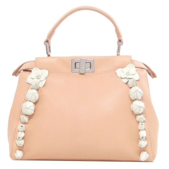 FENDI フェンディ ピーカブーミニ フラワー 2WAY ハンドバッグ FENDI フェンディ ピーカブーミニ フラワー 2WAY ハンドバッグ