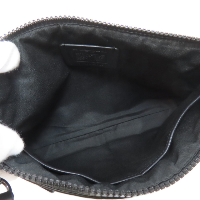 ✨極美品✨コーチ F25520 クラッチバック レザー シグネチャー 黒 手持ち ✨極美品✨コーチ F25520 クラッチバック レザー シグネチャー