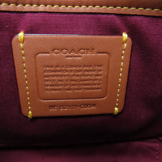 COACH コーチ C0694 シグネチャー ショルダーバッグ PVC レディース