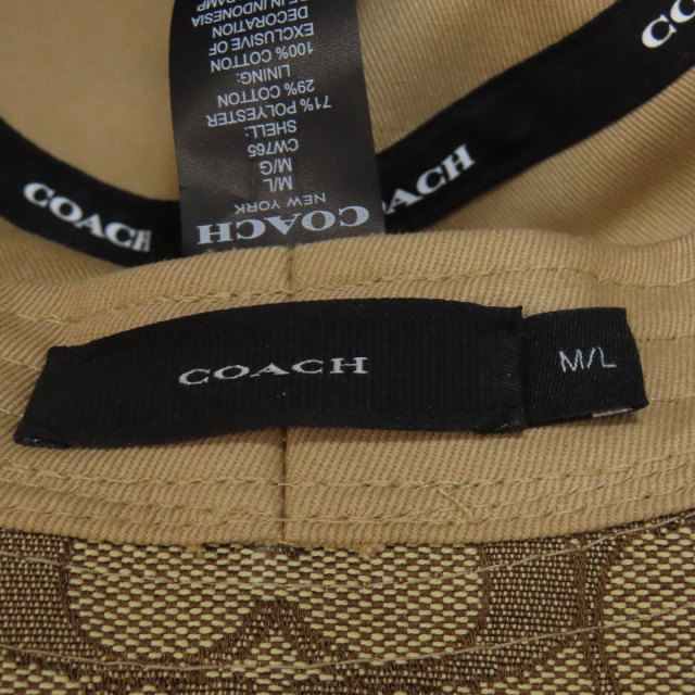 コーチ 帽子 シグネチャー ジャガード