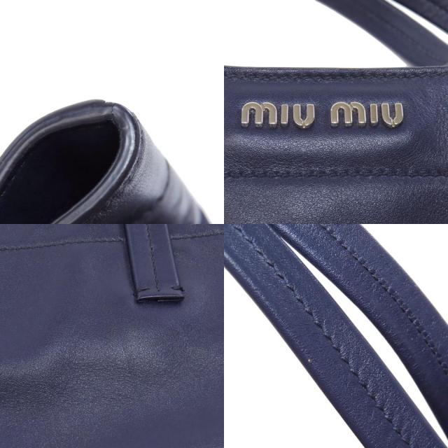 MiuMiu ミュウミュウ トートバッグ レタリングロゴ レザー MIUMIU ミュウミュウ ロゴ トートバッグ レザー レディース
