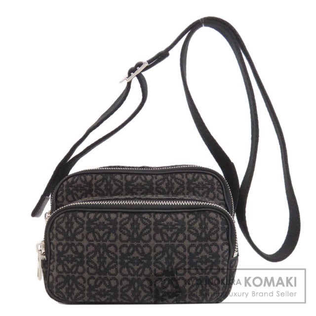 LOEWE アナグラムキャンバスレザーショルダーバッグ LOEWE ロエベ アナグラム ショルダーバッグ キャンバス